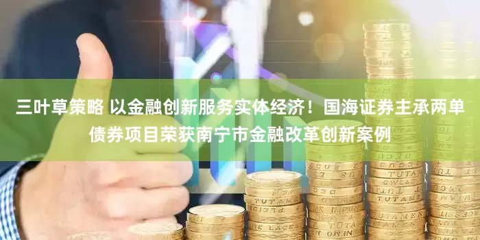 三叶草策略 以金融创新服务实体经济！国海证券主承两单债券项目荣获南宁市金融改革创新案例